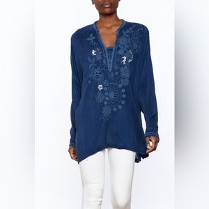 Johnny Was 1X womens plus size tunic length shirt